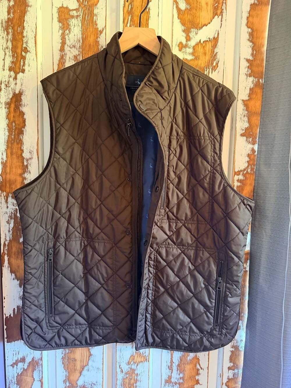 Tailorbyrd Old Money Country Club Quilted Vest Brown XL